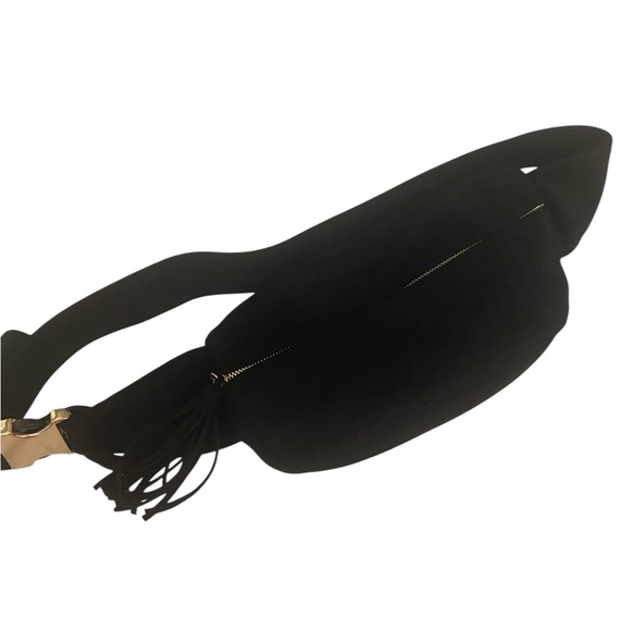 Handbags - SMALL SUEDE BLACK WAIST POUCH